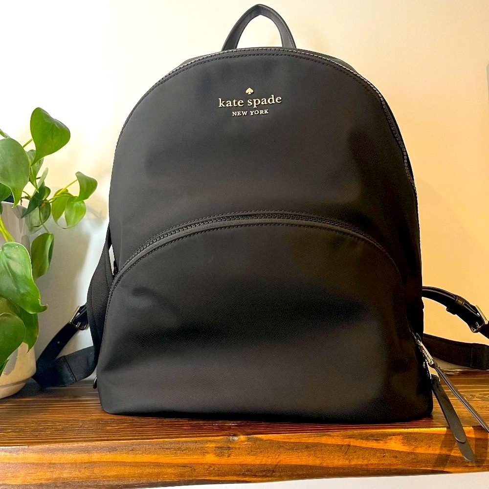KATE SPADE | Women's Karissa Nylon Backpack Black New Rare